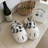 Spotted Cat Paw Fuzzy Slippers