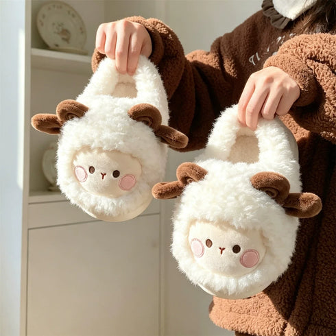 Blushing Lamb Fleece Indoor Slippers
