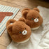 Fuzzy Bear Face House Slippers