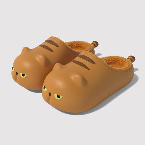 Grumpy Cat Face Lined Clogs