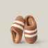 Striped Cloud Step Plush Slippers