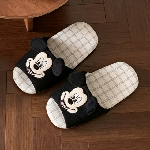 Plaid Mouse Ear Indoor Slides
