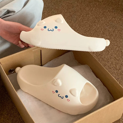 Quirky Cat Face Chunky Slides