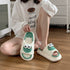 Playful Frog Face Linen Slides