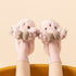 Fuzzy Cartoon Bow Winter Slippers