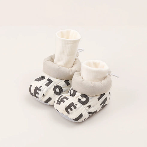 Cozy Puffy Patterned Infant Boots