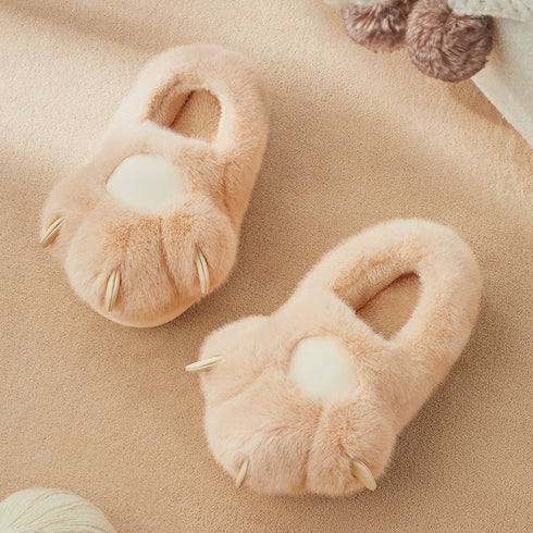 Fuzzy Kitty Claw Plush Slippers