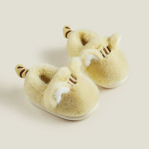 Fuzzy Chipmunk Design Kids Slippers