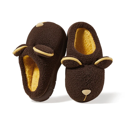 Fuzzy Teddy Ear Warm Slippers