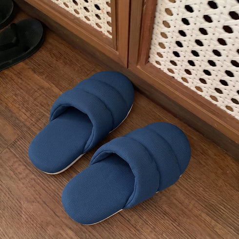 Puffy Waffle Open Toe Slides