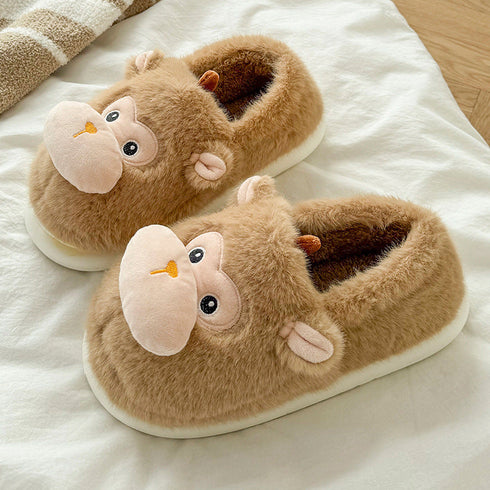 Cheeky Monkey Plush House Slippers