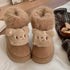 Bear Patch Fluffy Cuff Boots