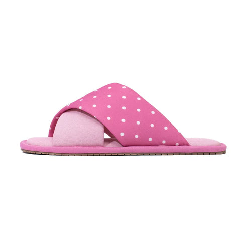 Polka Dot Crisscross Soft Slides