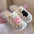 Whimsical Dotty Cat Heart Slippers