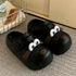 Whimsical Puppy Face Chunky Clogs