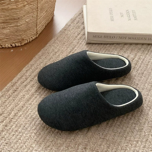 Quiet Minimal Closed-Toe Home Slippers