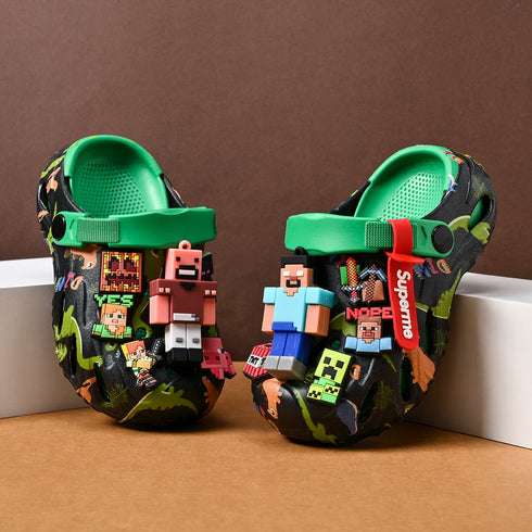 Pixel Block Dinosaur Adventure Clogs