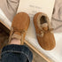Bow-Tie Sherpa Collar slippers