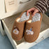 Elephant House Embroidered Plush Slippers