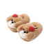 Cherry Puppy Plush House Slippers
