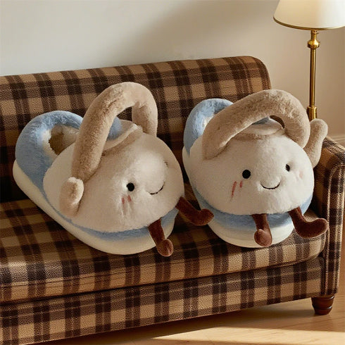 Teapot Handle Plush Slippers