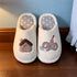 Elephant House Embroidered Plush Slippers