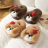 Cherry Puppy Plush House Slippers
