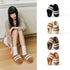 Striped Cloud Step Plush Slippers