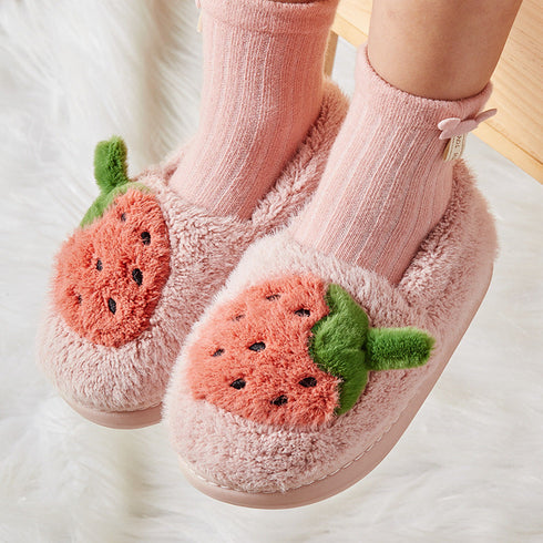 Plush Strawberry Patch Indoor Slippers