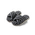 Striped Cross Strap Slippers