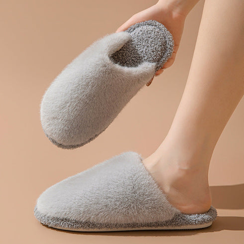 Fuzzy Cocoon Closed-Toe Slippers
