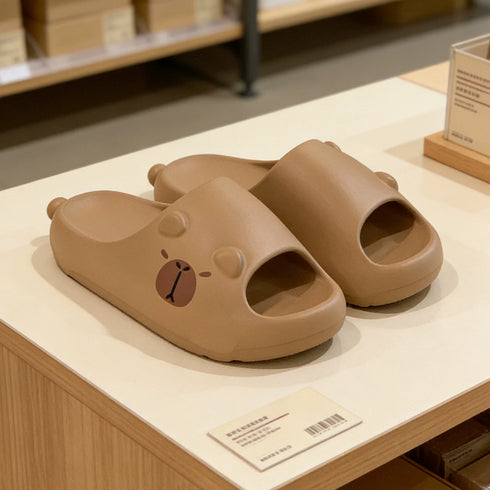 Quirky Cat Face Chunky Slides