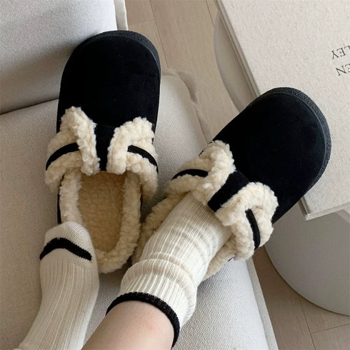 Snug Wrap-Band Fleece Slippers