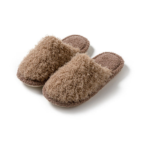 Teddy Curl Closed-Toe Slippers