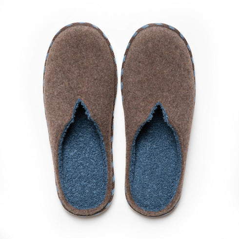 Cozy V-Notch Felt Home Slippers