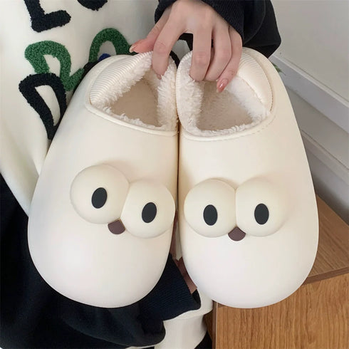 Big-Eye Puffer Waterproof Slippers