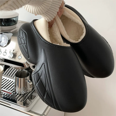 Puffy Shell Fleece-Lined Clogs