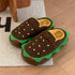 Fun Burger Bun Plush Slippers