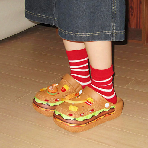 Burger Fries Platform Chunky Clogs