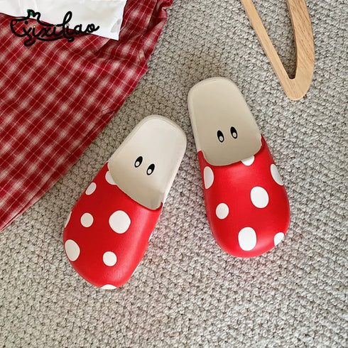 Mushroom Dots Closed-Toe Clogs