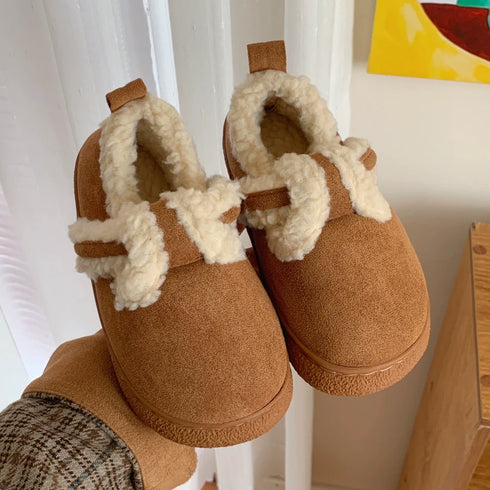 Snug Wrap-Band Fleece Slippers
