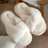 Fluffy Crisscross Lounge Slippers