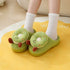 Fuzzy Sprinkled Donut Platform Slippers