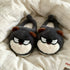 Sunglasses Puppy Face Plush Slippers