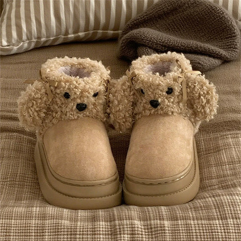 Teddy Pup Platform Boots