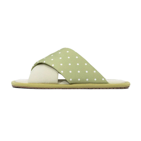 Polka Dot Crisscross Soft Slides