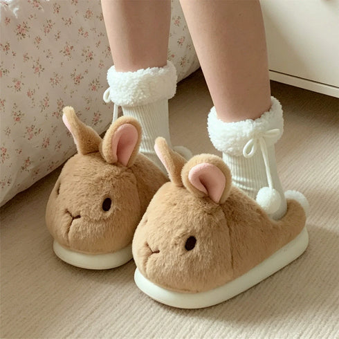 Hop Around Bunny Face Slippers