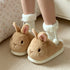 Fluffy Bunny Ear Platform Slippers
