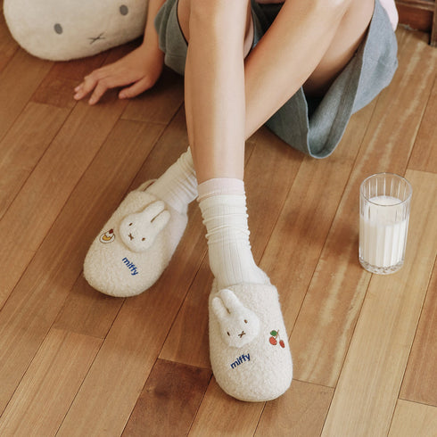 Plush Bunny Fuzzy House Slippers