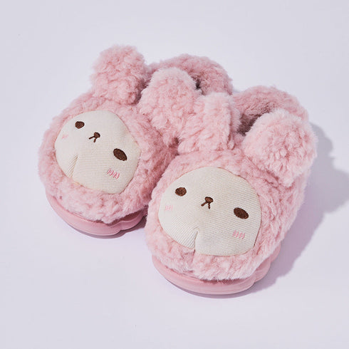 Cozy Bunny Ear Fuzzy Slippers